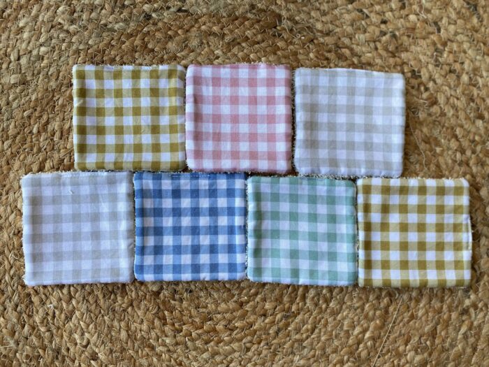 Lingettes lavables bébé Vichy 100% Bio, 5 coloris – Image 4