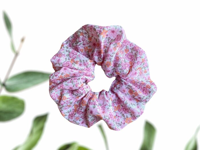 Chouchou fleuri en coton bio Alice