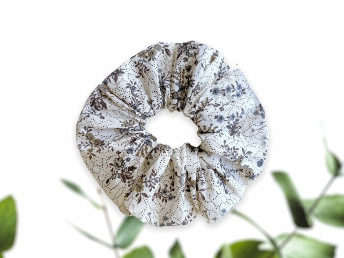 Chouchou fleuri en coton bio Romy