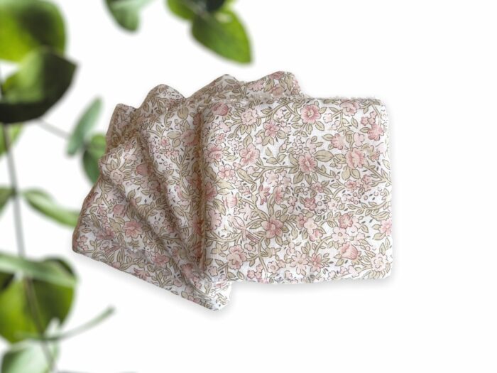 Lingettes lavables bébé fleuries 100% bio,  25 coloris – Image 3