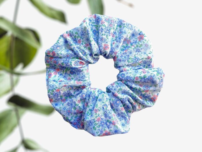 Chouchou fleuri en coton bio Emma