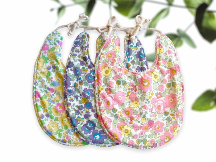 Bavoir en coton bio Liberty Organic Betsy Jaune, 8 coloris – Image 3