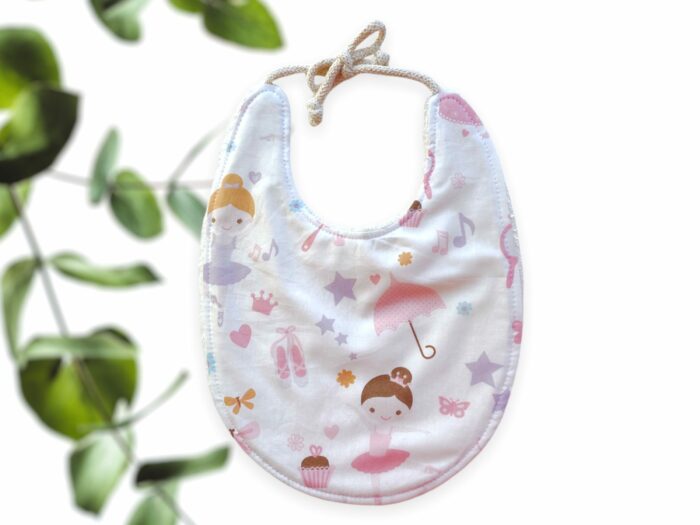 Bavoir en coton bio Princesses