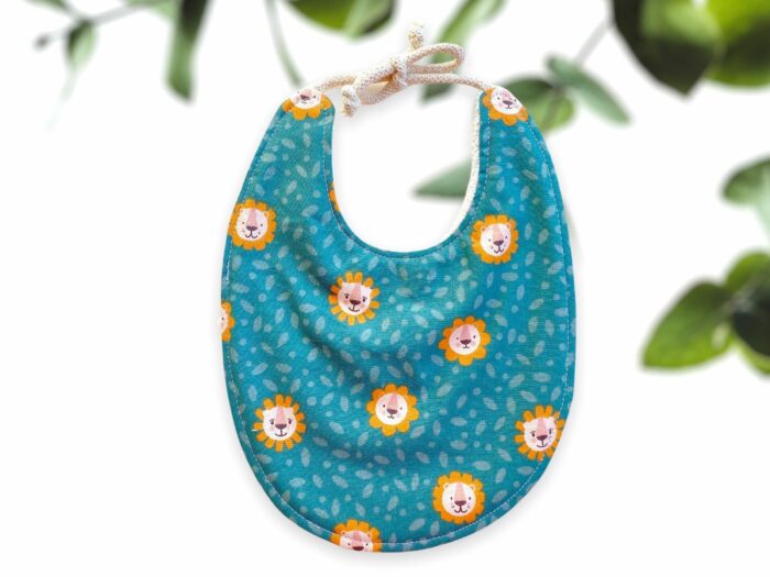 Bavoir en coton bio Lion
