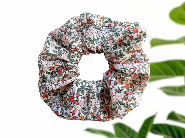 Chouchou fleuri en coton bio Chloé
