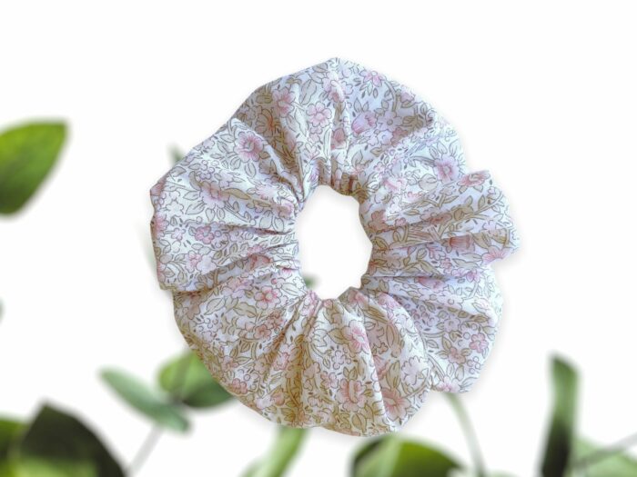 Chouchou fleuri en coton bio Jeanne