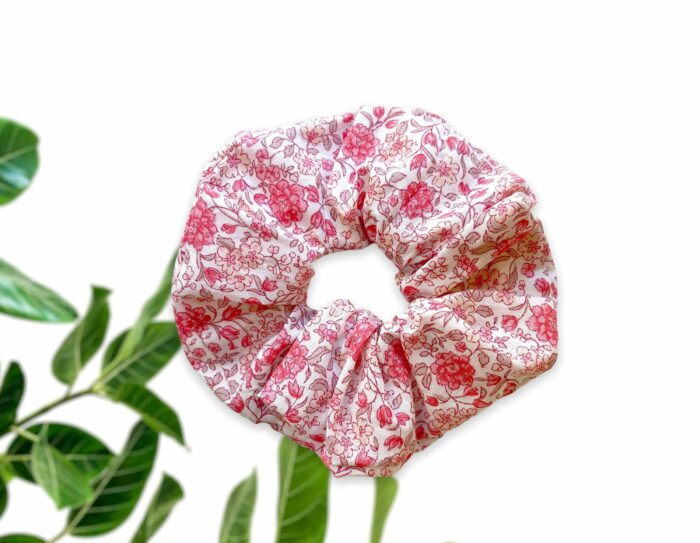 Chouchou fleuri en coton bio Julie