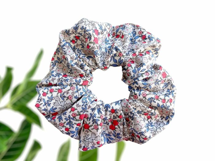 Chouchou fleuri en coton bio Mia