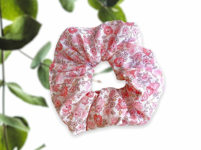 Chouchou fleuri en coton bio Olivia