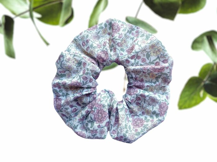 Chouchou fleuri en coton bio Victoria