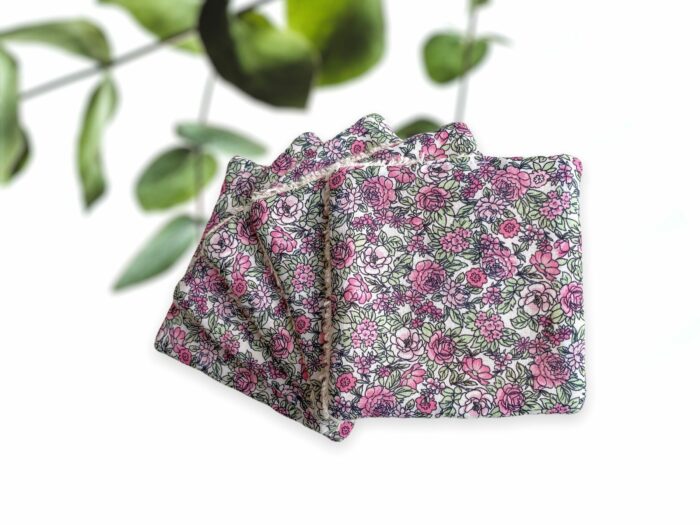 Lingettes lavables bébé fleuries 100% bio,  25 coloris – Image 4