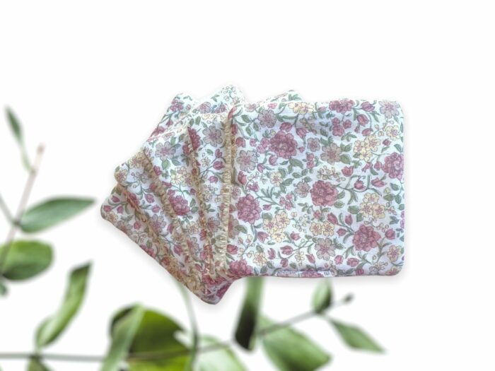 Lingettes lavables bébé fleuries 100% bio,  25 coloris – Image 8