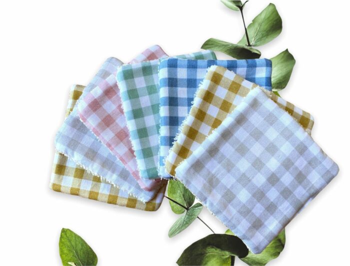 Lingettes lavables bébé Vichy 100% Bio, 5 coloris