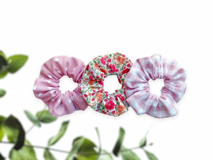 Chouchou enfant coeurs blancs en coton bio, 5 coloris – Image 4