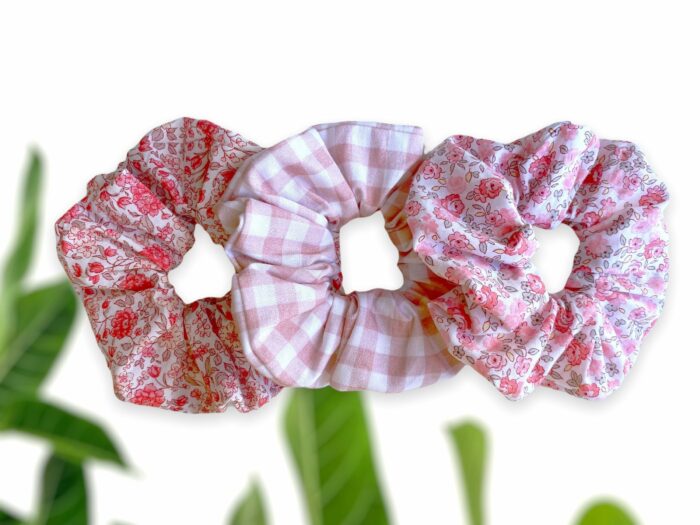Lot de 3 chouchous en coton bio, coloris au choix