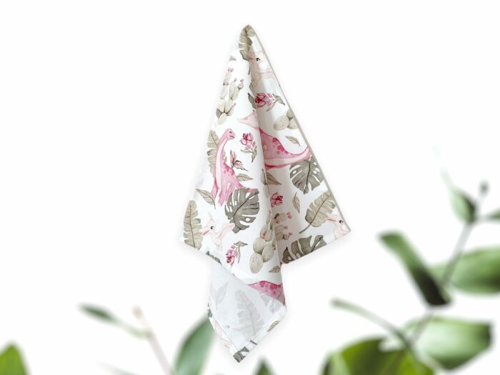 Serviette de table Enfants Dino Rose
