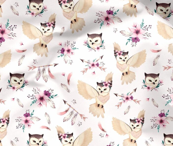 Mouchoir Enfants en coton Boho Hibou – Image 3