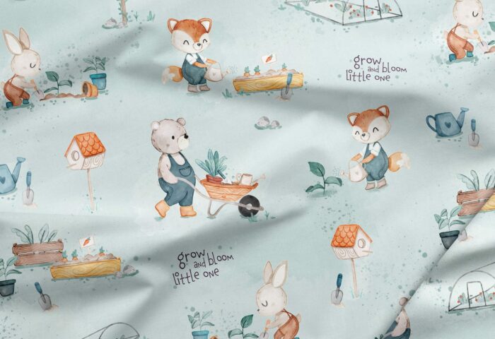 Pochon personnalisé avec broderie prénom Petits Jardiniers