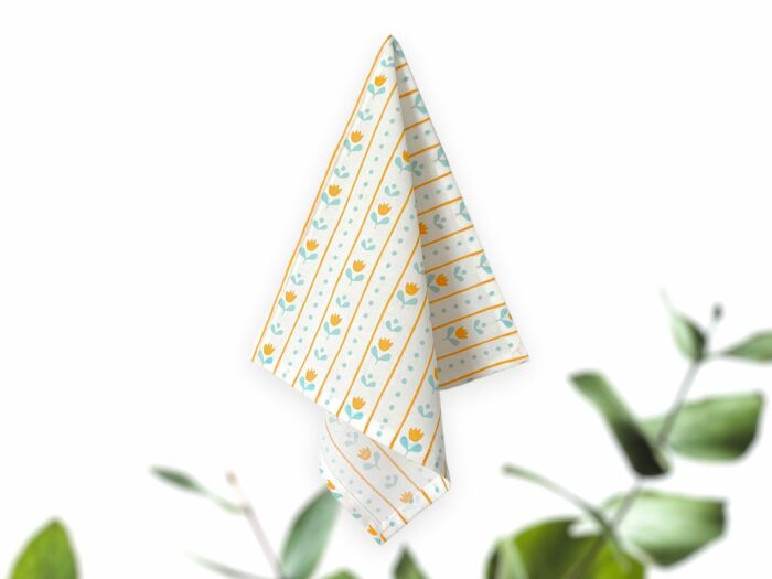 Serviette de table Tulipes en coton bio