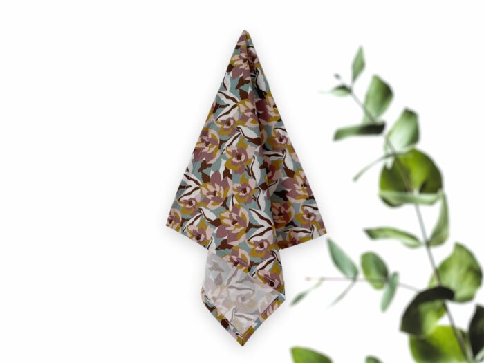 Serviette de table Fleurs Blush en coton bio