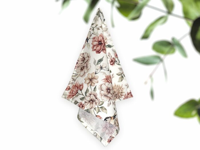 Serviette de table en coton Chrysanthèmes
