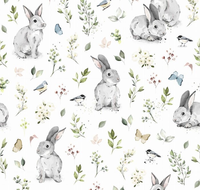 Bavoir maternelle personnalisé Lapins Printemps – Image 3
