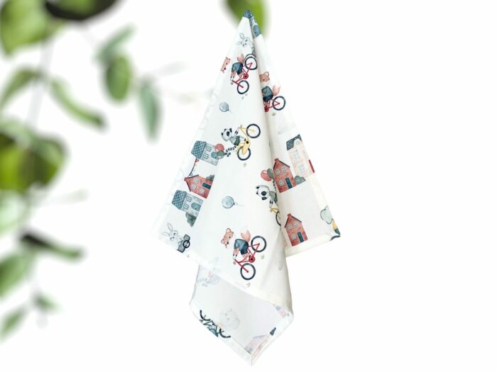 Serviette de table Enfants Animaux Vélo