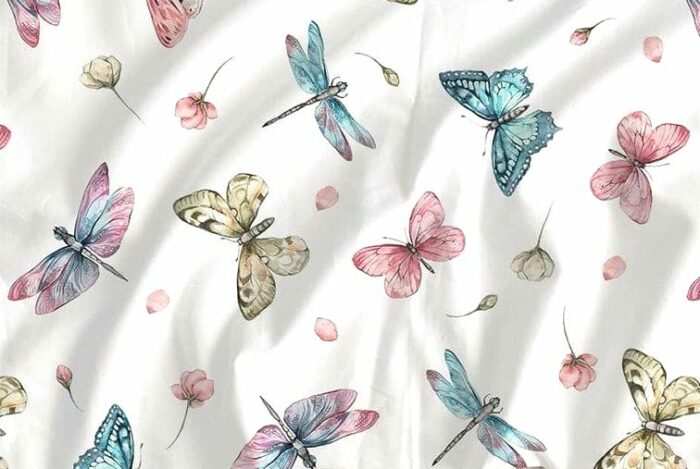 Serviette de table Enfants Papillons Libellules