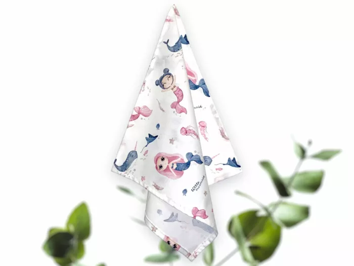Mouchoir Enfants en coton Sirènes Blanc