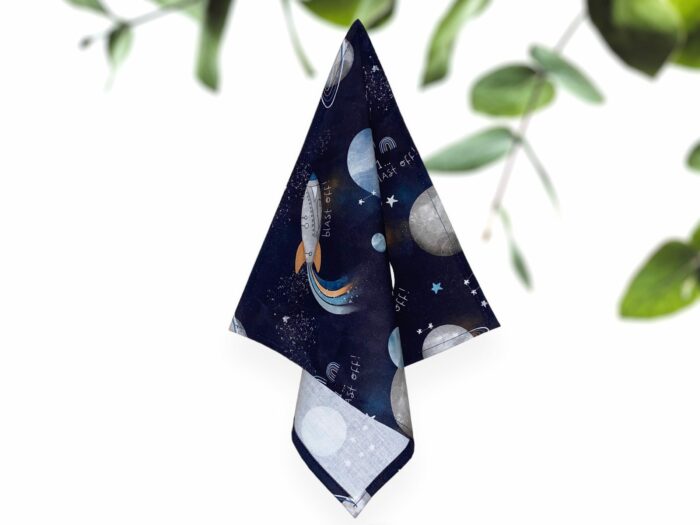 Mouchoir Enfants en coton Planètes Bleu