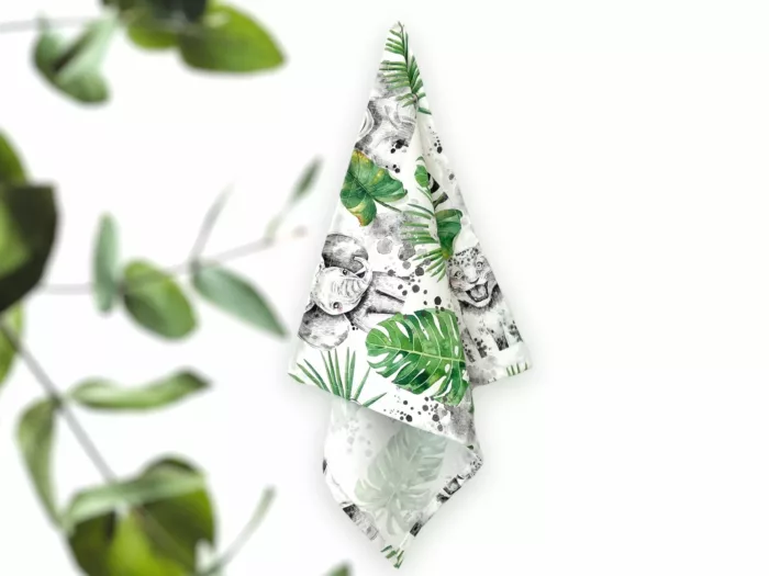 Mouchoir Enfants en coton Safari Monstera