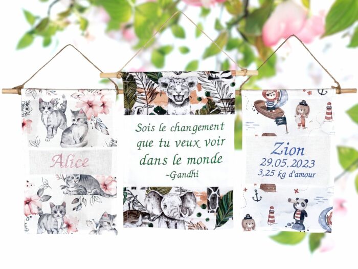 Fanion personnalisé prénom, 50 coloris – Image 4