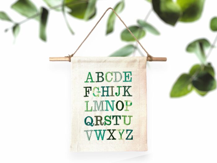 Décoration murale personnalisé Alphabet, coloris au choix