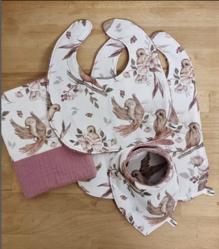Tissu Imprimé Fleuri Oiseaux Mignons, 10 tissus au choix – Image 3
