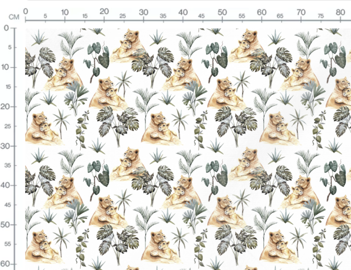 Tissu Imprimé Lion Calin, 10 tissus au choix – Image 2