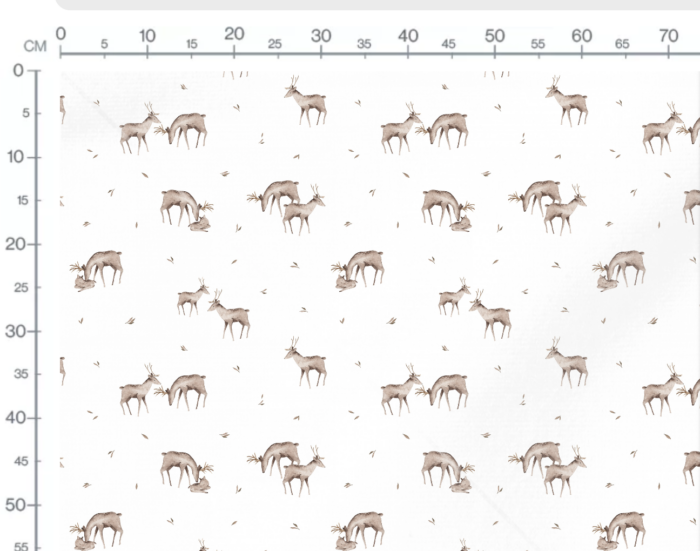 Tissu Imprimé Cerf Famille, 7 tissus au choix – Image 2