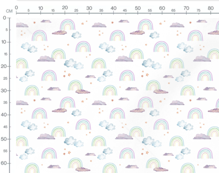 Tissu Imprimé Arc-en-ciel, 7 tissus au choix – Image 3