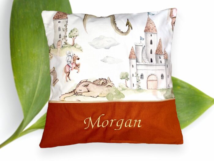Coussin personnalisé prénom ou message, déhoussable, Dragons
