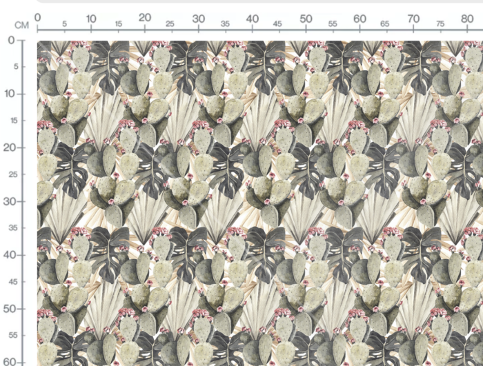 Tissu Imprimé Fleuri Jungle Cactus , 7 tissus au choix – Image 3