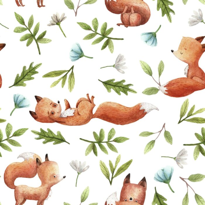Tissu Imprimé Petit Renard , 10 tissus au choix