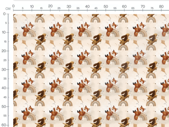 Tissu Imprimé Renard Arc-en-ciel, 7 tissus au choix – Image 3