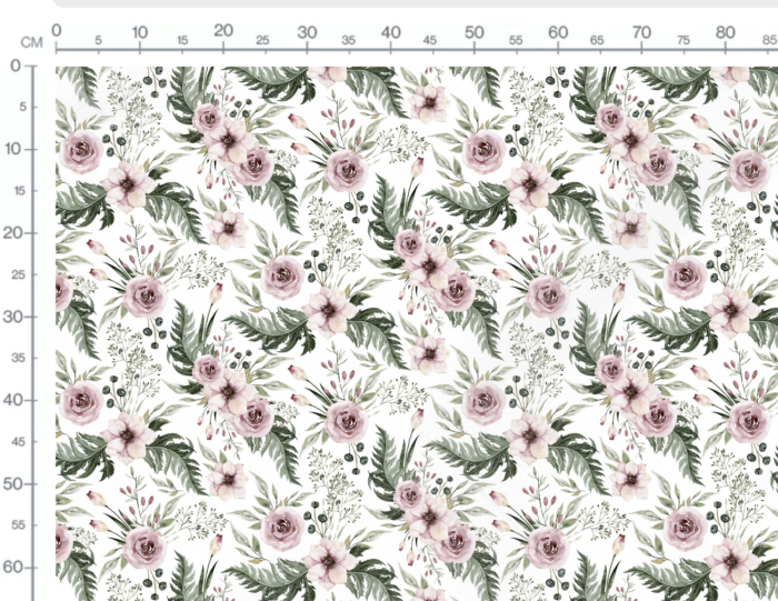 Tissu Imprimé Fleuri Roses Aquarelle , 11 tissus au choix – Image 3
