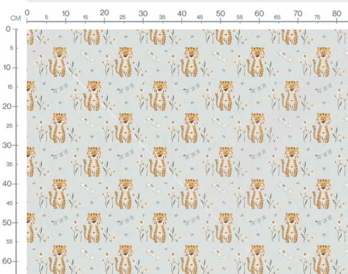 Tissu Imprimé Tigre Camomille, 7 tissus au choix – Image 2