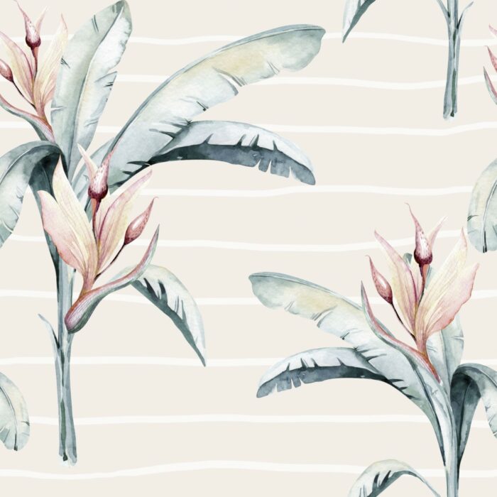 Tissu Imprimé Feuilles Douceur, 7 tissus au choix