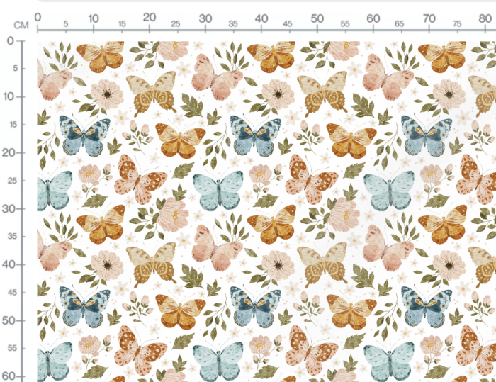 Tissu Imprimé Papillons Automne, 11 tissus au choix – Image 2