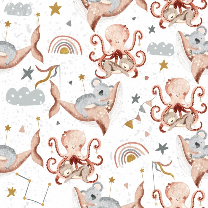 Tissu Imprimé Animaux Dodo, 7 tissus au choix