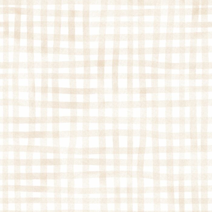 Tissu Imprimé Aquarelle Vichy Beige, 7 tissus au choix
