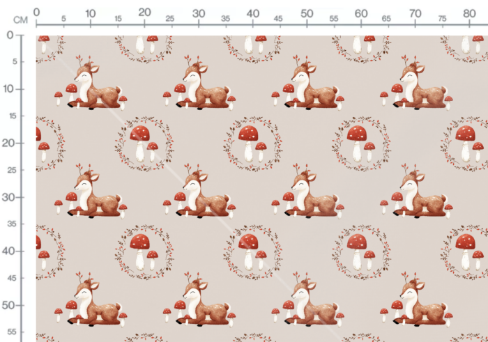 Tissu Imprimé Bébé Faon Automne, 7 tissus au choix – Image 2