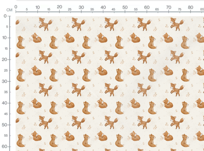 Tissu Imprimé Bébé Renard Adorable, 7 tissus au choix – Image 3