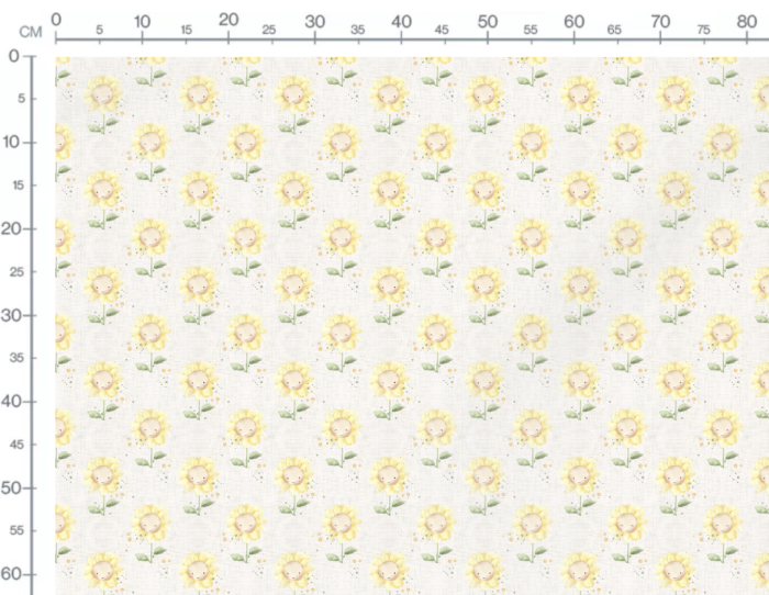 Tissu Imprimé Bébé Tournesol, 7 tissus au choix – Image 3